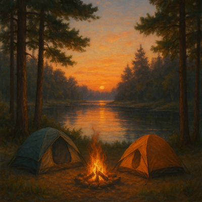 Camping at the rivers edge