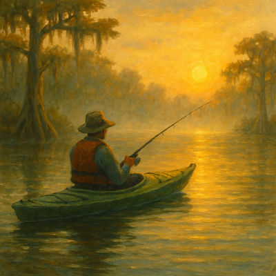 Fishing the Lumber River shoreline